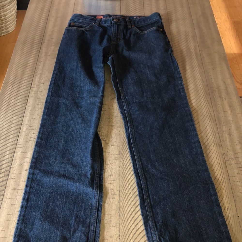 Lands End Iron Knee 5 Pocket straight leg Jeans 👖 Comfy and tough.